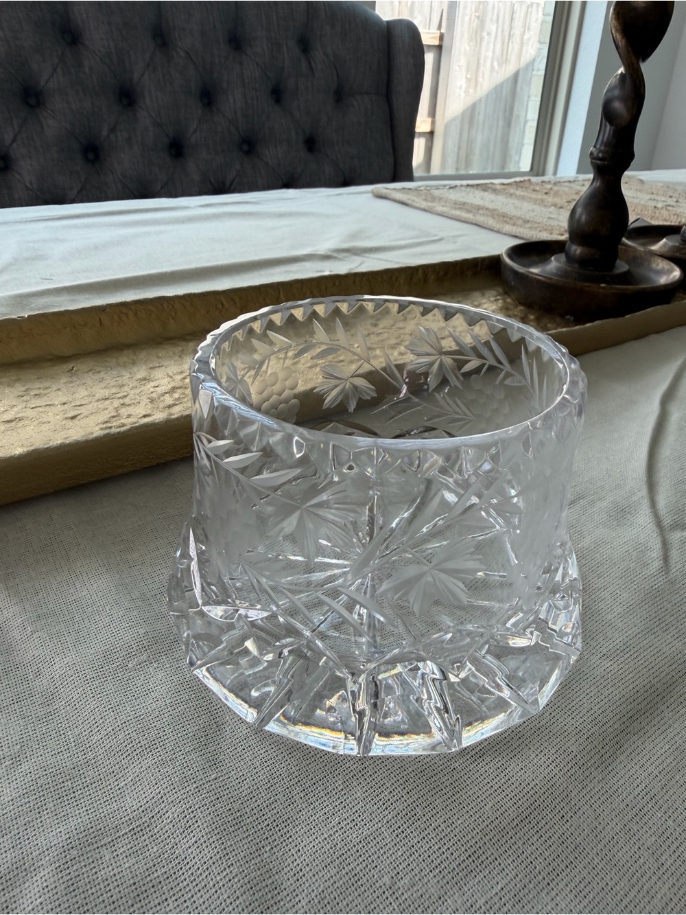 Princess House Clear Cut Crystal Decorative Centerpiece